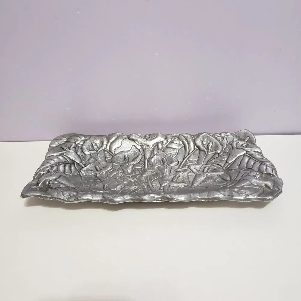 King Arthurs Court Lily Pattern Serving Candy Dinner Tray 1q